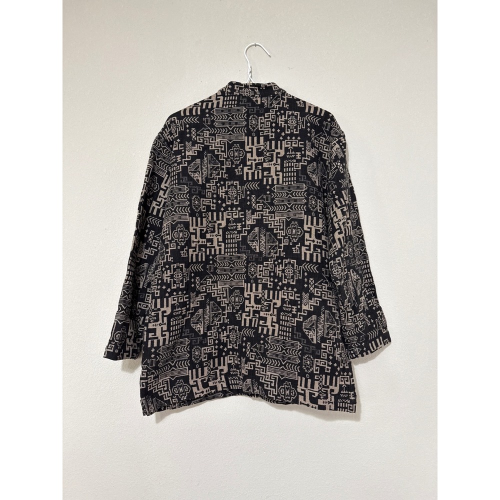 Vintage Chico's Aztec Geometric Woven Coat‎ Tapestry Size 1/Medium Art - Picture 4 of 7